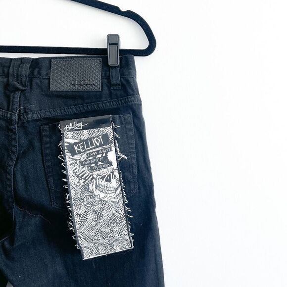Y2K Billabong Men's Jeans RARE Kelliot Low Waist Chad Bartie Fit Black 32 NWT - Picture 6 of 12